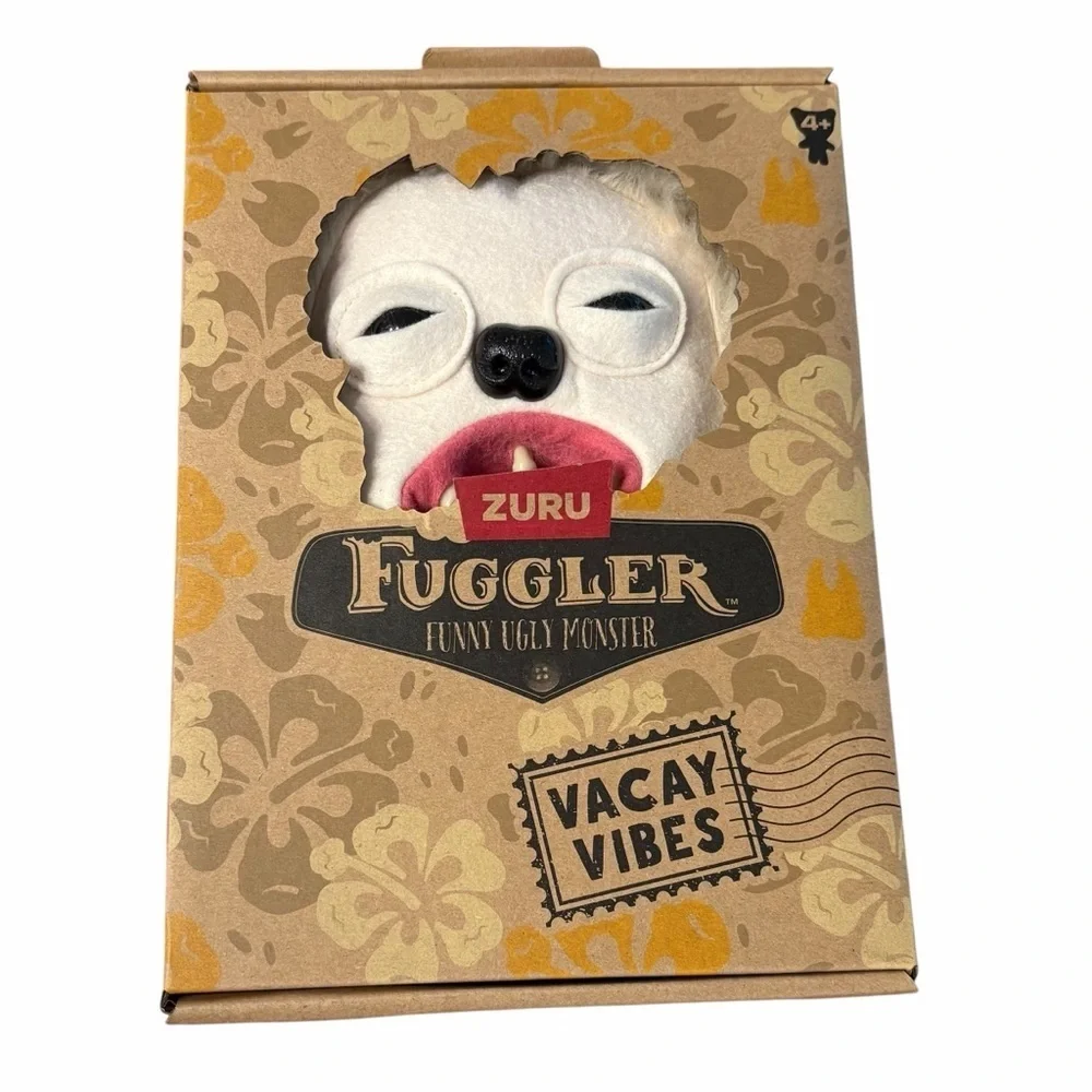 🤍 ZURU Fuggler Hedge-Grog Cream  VACAY VIBES Edition | 9” Funny Ugly Plush